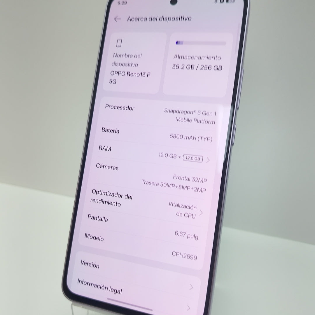 CELULAR OPPO RENO 13F 5G CPH2699 (2025) 256 GB 12 GB RAM (SEMINUEVO)