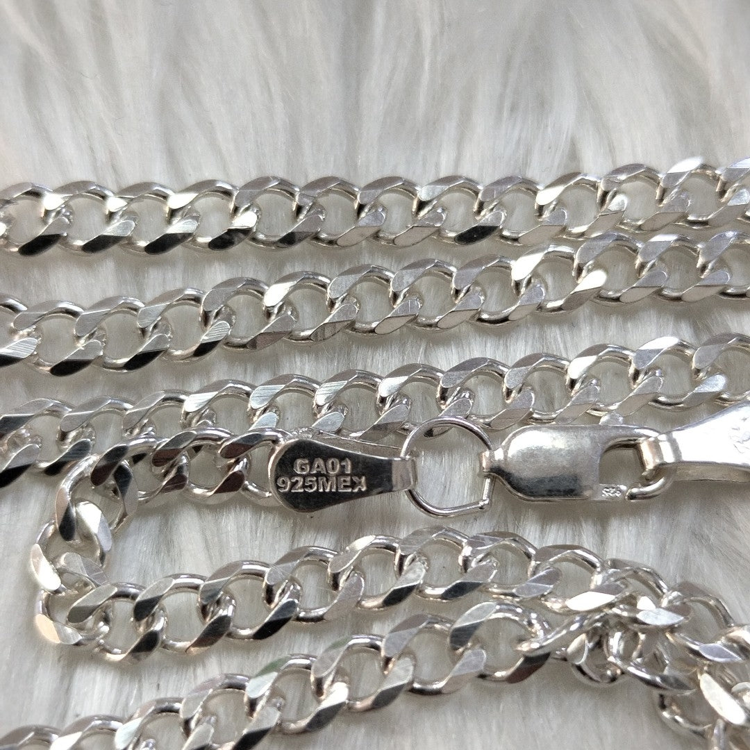 CADENA TEJIDO BARBADO PLATA .925 55 CM 12.9 GR (NUEVO)