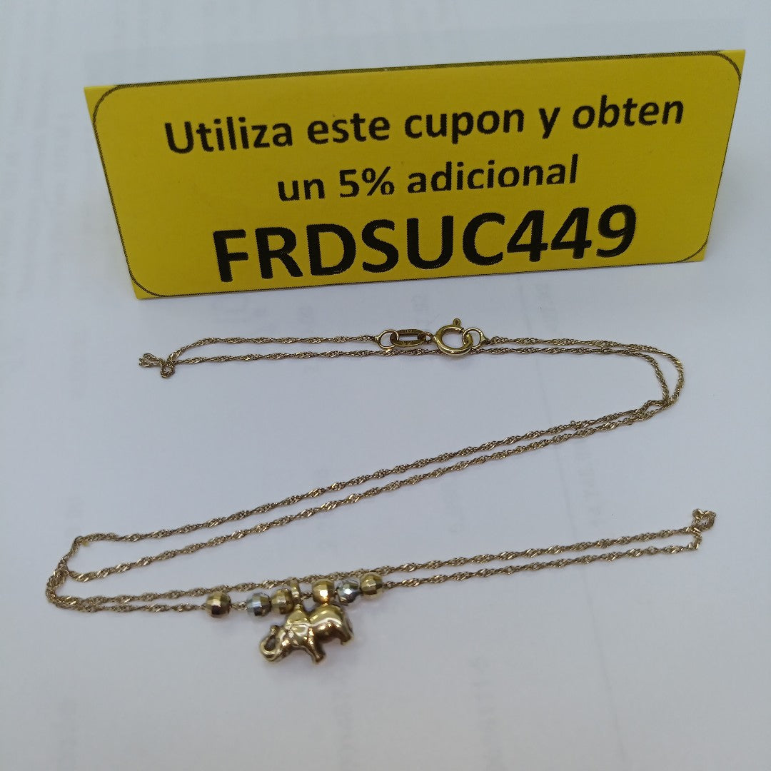 GARGANTILLA ORO, ORO COMBINADO 14 K 1.5 GRMS (SEMINUEVO)