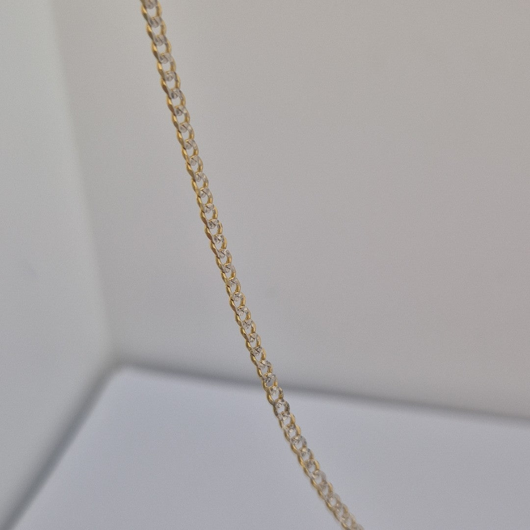 CADENAS BARBADA DIAMANTADA ORO 14K 60 CM 6.1 GR (NUEVO)