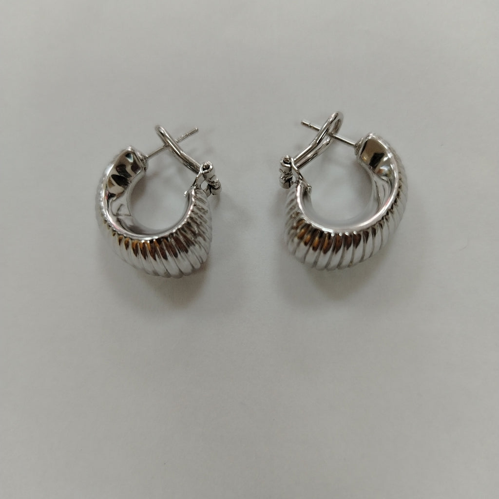ARRACADAS PAR ORO BLANCO 14 K 5.4 GRMS (SEMINUEVO)
