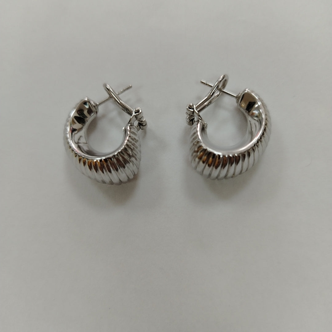 ARRACADAS PAR ORO BLANCO 14 K 5.4 GRMS (SEMINUEVO)