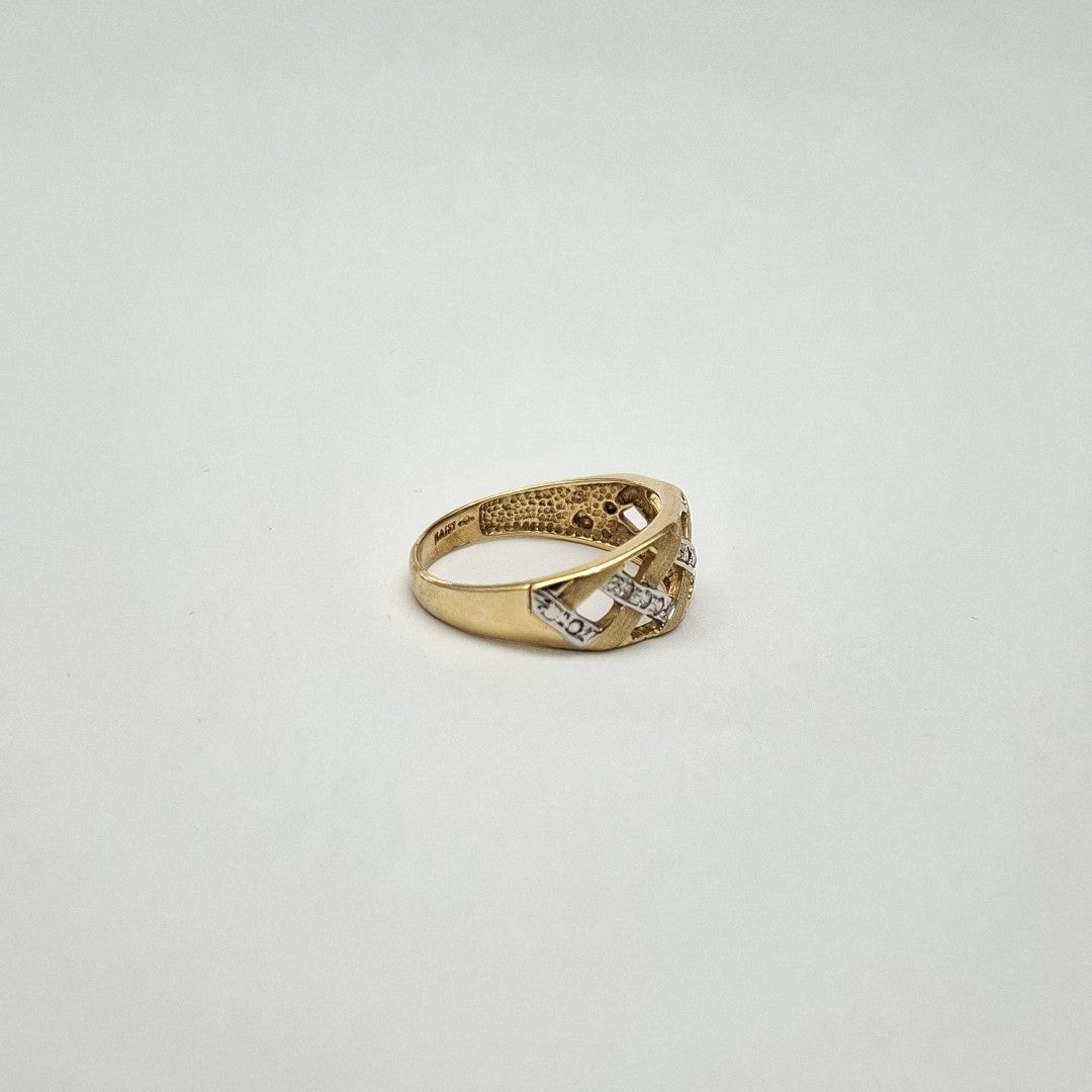 ANILLITO ORO COMBINADO 14 K 3,00 GRMS (SEMINUEVO)