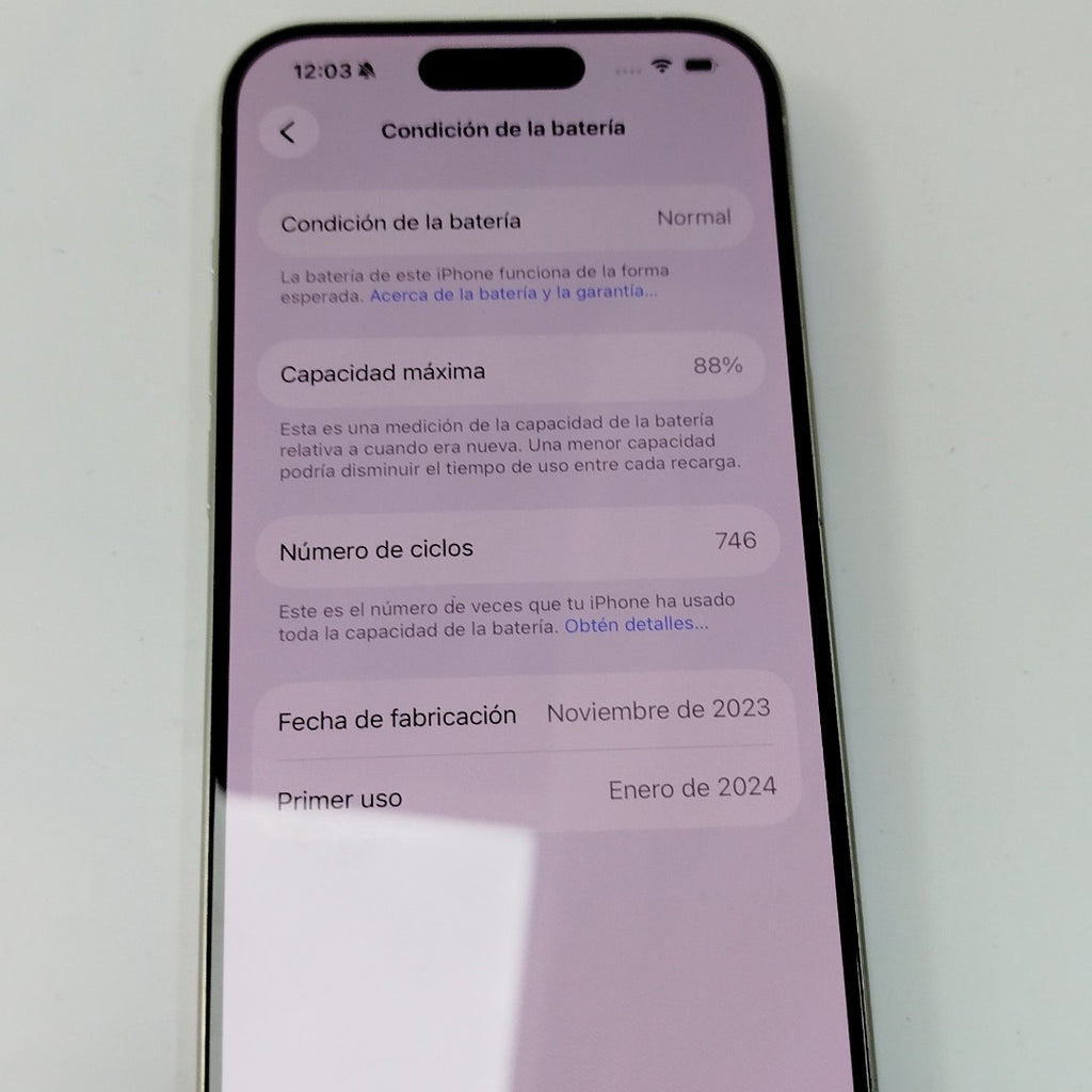 CELULAR APPLE IPHONE 15 PRO A3101 256 GB 8 GB RAM (SEMINUEVO)