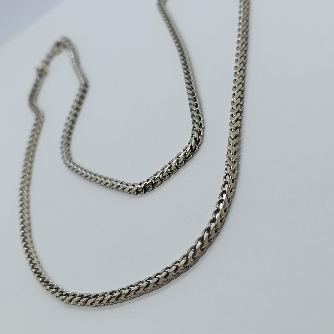 CADENA ORO BLANCO 14 K 32.4 GRMS (SEMINUEVO)