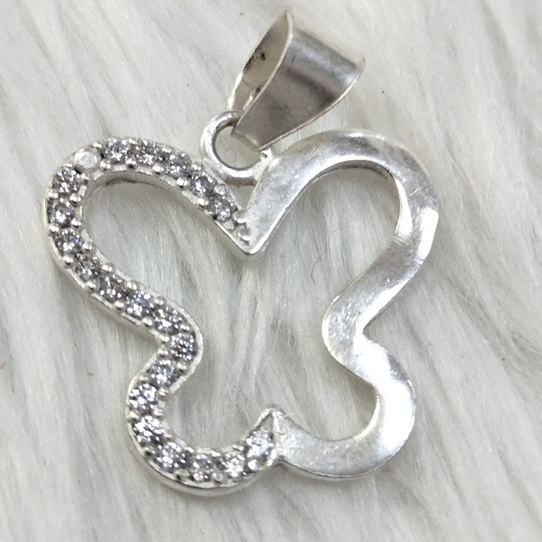 DIJE MARIPOSA C/CIRCONIAS PLATA .925 2.4 GR (NUEVO)