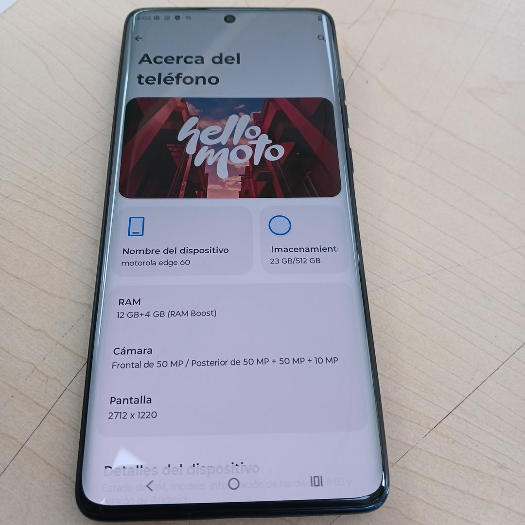 CELULAR MOTOROLA EDGE 60 XT2505-3 (2025) 512 GB 12 GB RAM (SEMINUEVO)