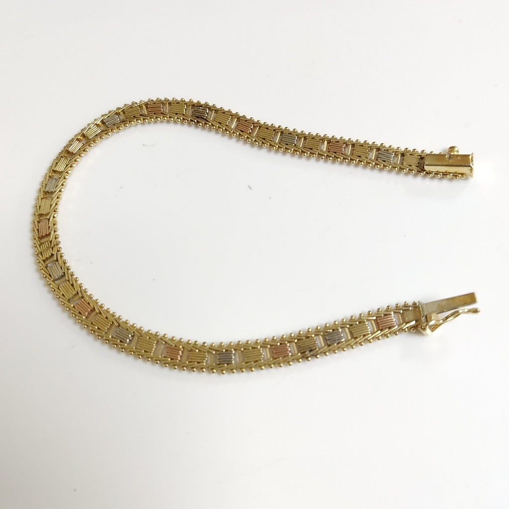 PULSERA ORO, ORO COMBINADO 14 K 10.1 GRMS (SEMINUEVO)