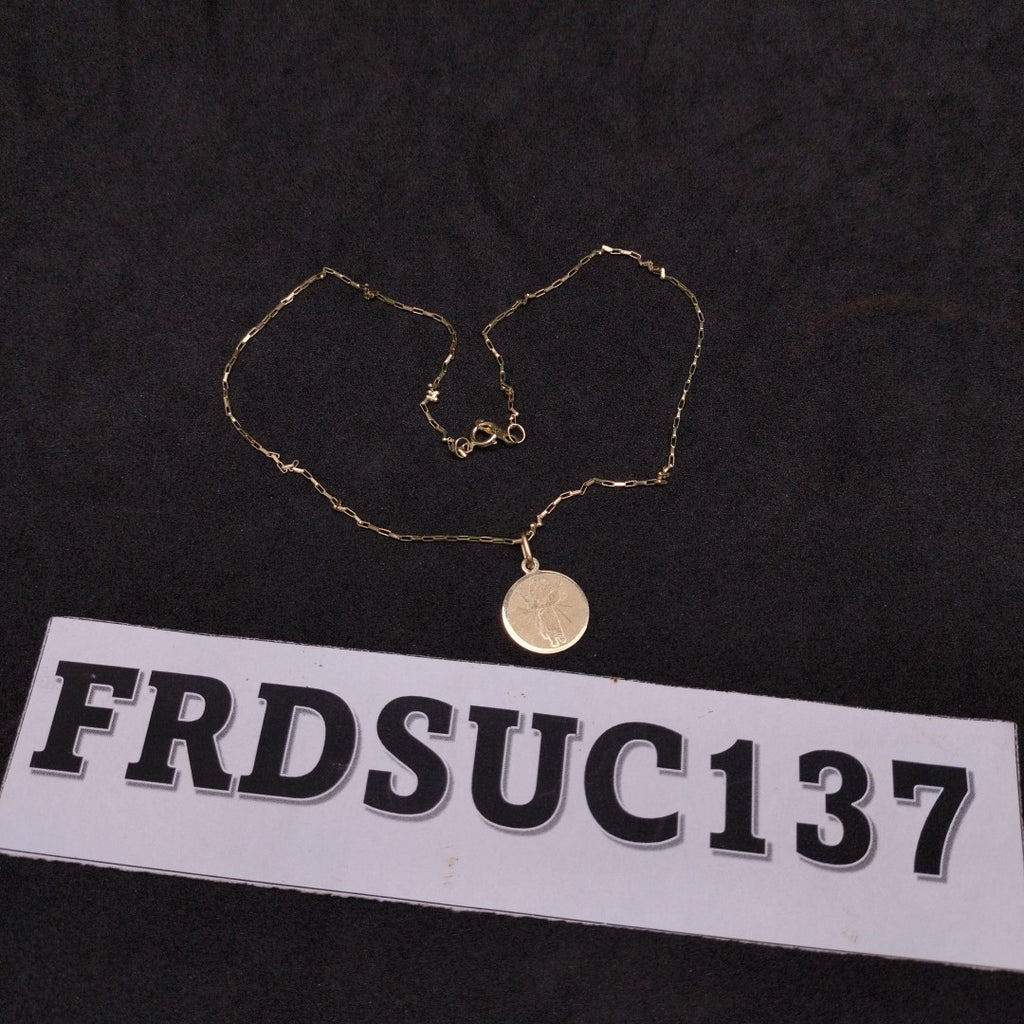 CADENA, MEDALLA RELIGIOSA ORO 10 K 1.6 GRMS (SEMINUEVO)