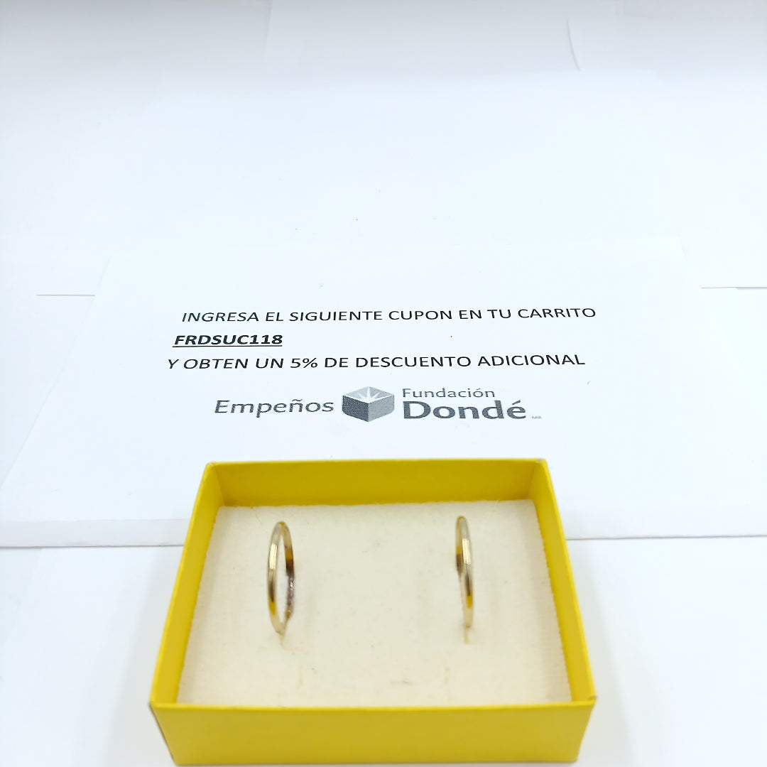 ARRACADAS PAR ORO 10 K 1.7 GRMS (SEMINUEVO)