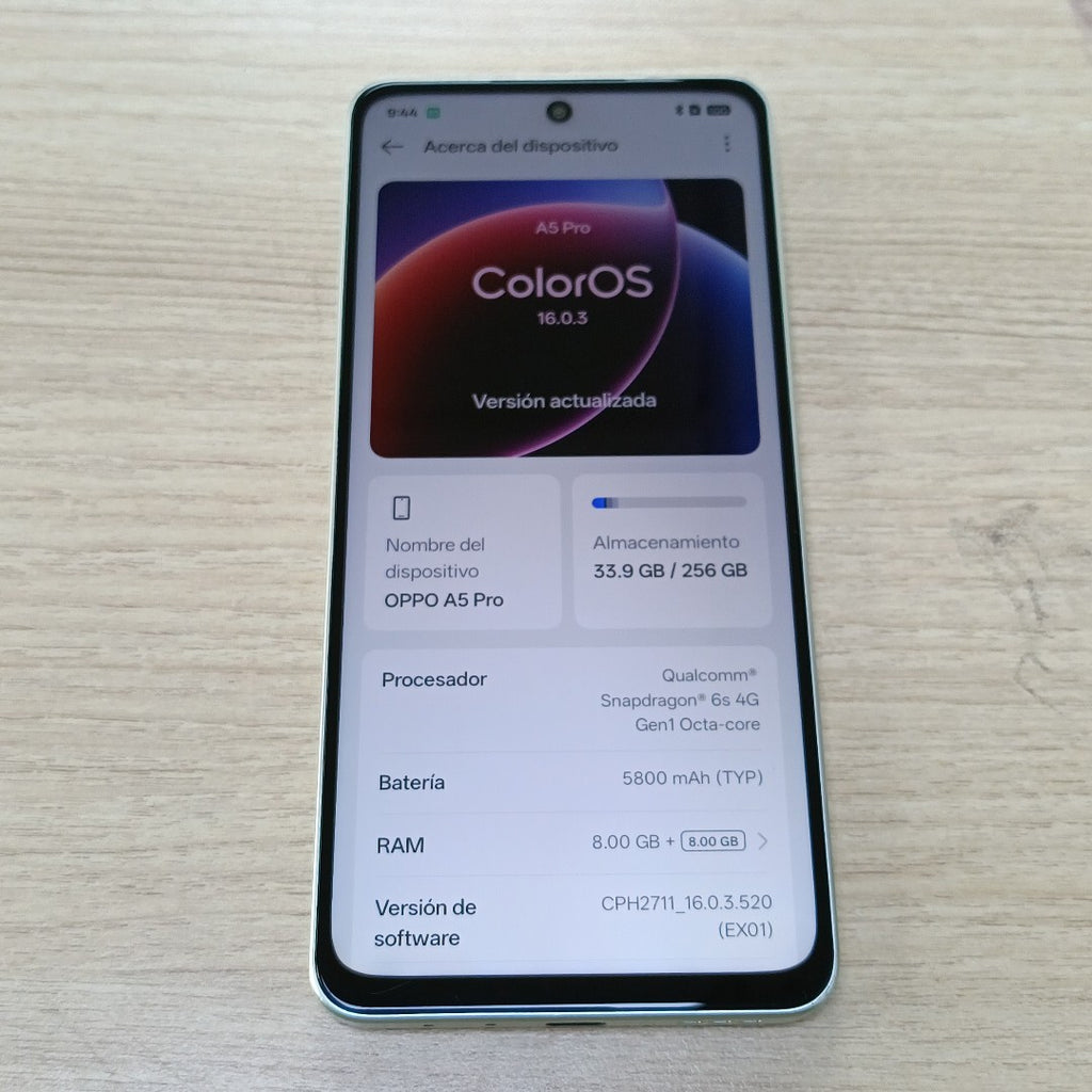 CELULAR OPPO A5 PRO CPH2711 (2025) 256 GB 8 GB RAM (SEMINUEVO)