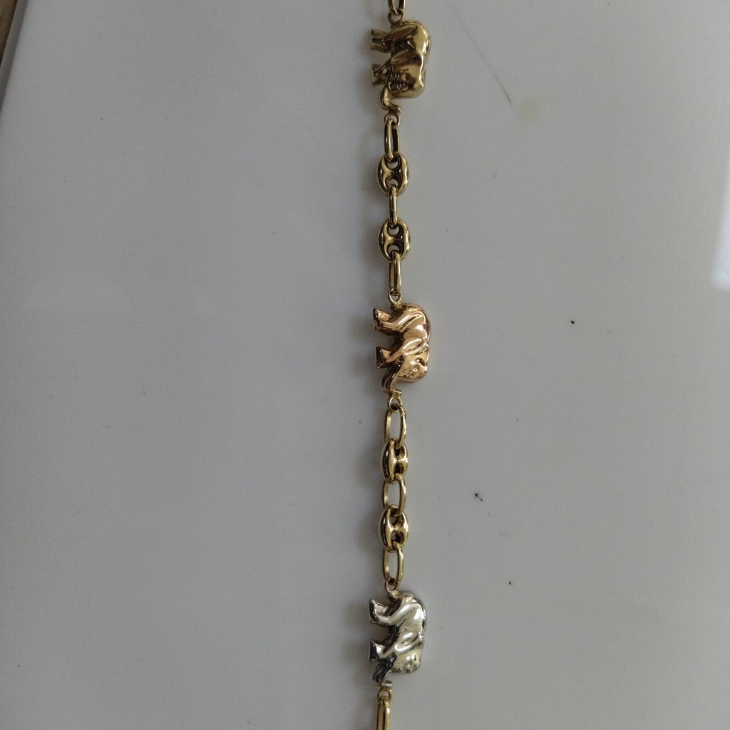 PULSERA ORO, ORO COMBINADO 10 K 4.9 GRMS (SEMINUEVO)