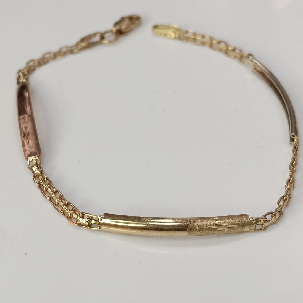 PULSERA ORO COMBINADO 10 K 2,60 GRMS (SEMINUEVO)