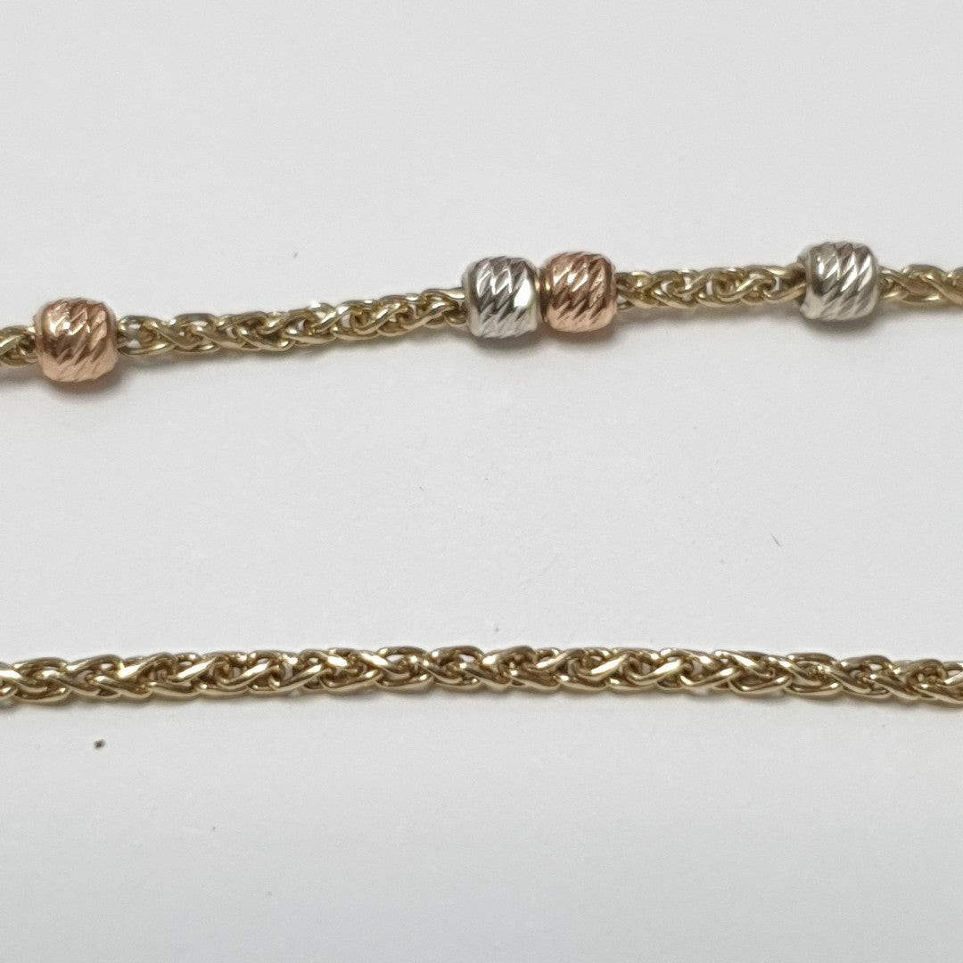 PULSERA ORO COMBINADO 14 K 1.9 GRMS (SEMINUEVO)