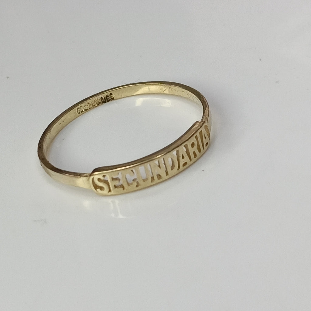 ANILLO DE GRADUACIÓN ORO 10 K 1,00 GRMS (SEMINUEVO)