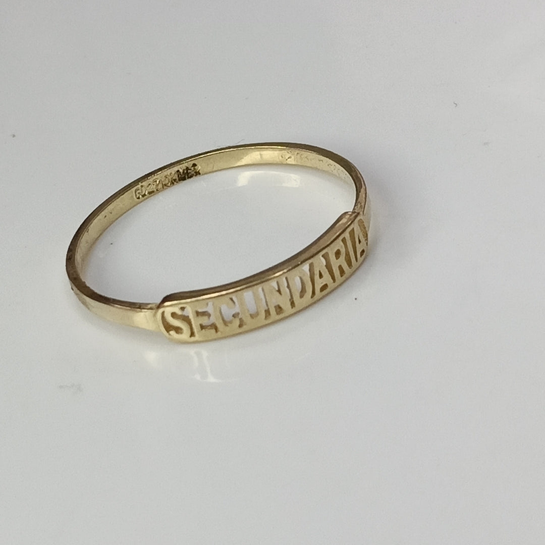 ANILLO DE GRADUACIÓN ORO 10 K 1,00 GRMS (SEMINUEVO)