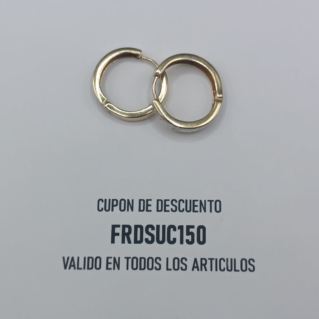 ARRACADAS PAR ORO 14 K 2.1 GRMS (SEMINUEVO)