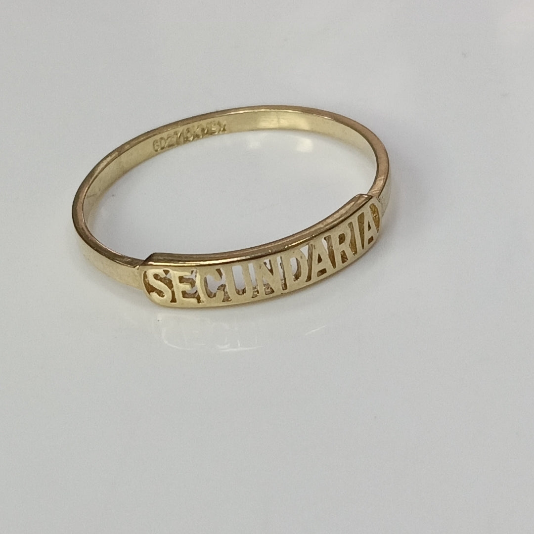 ANILLO DE GRADUACIÓN ORO 10 K 1,00 GRMS (SEMINUEVO)