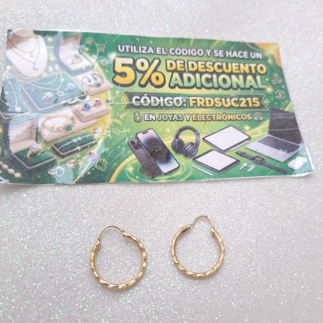 ARRACADAS PAR ORO 10 K 1.2 GRMS (SEMINUEVO)