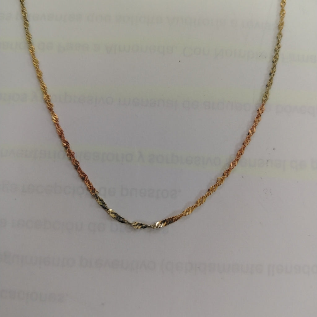 CADENA ORO COMBINADO 10 K 1.2 GRMS (SEMINUEVO)