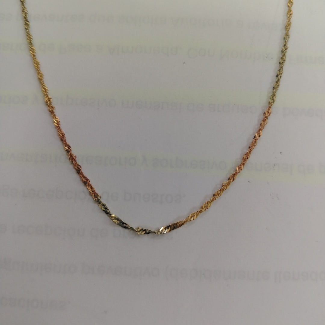 CADENA ORO COMBINADO 10 K 1.2 GRMS (SEMINUEVO)