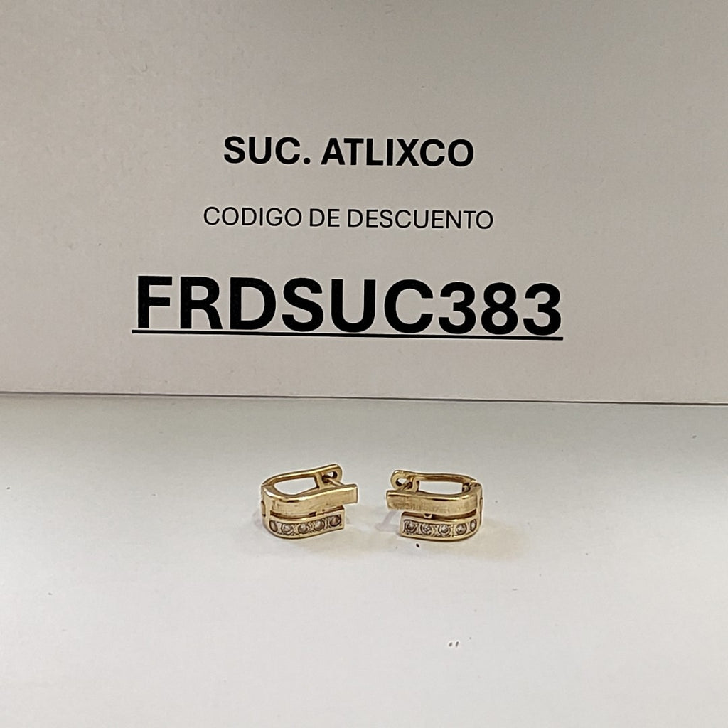 ARETES PAR ORO 14 K 3.9 GRMS (SEMINUEVO)