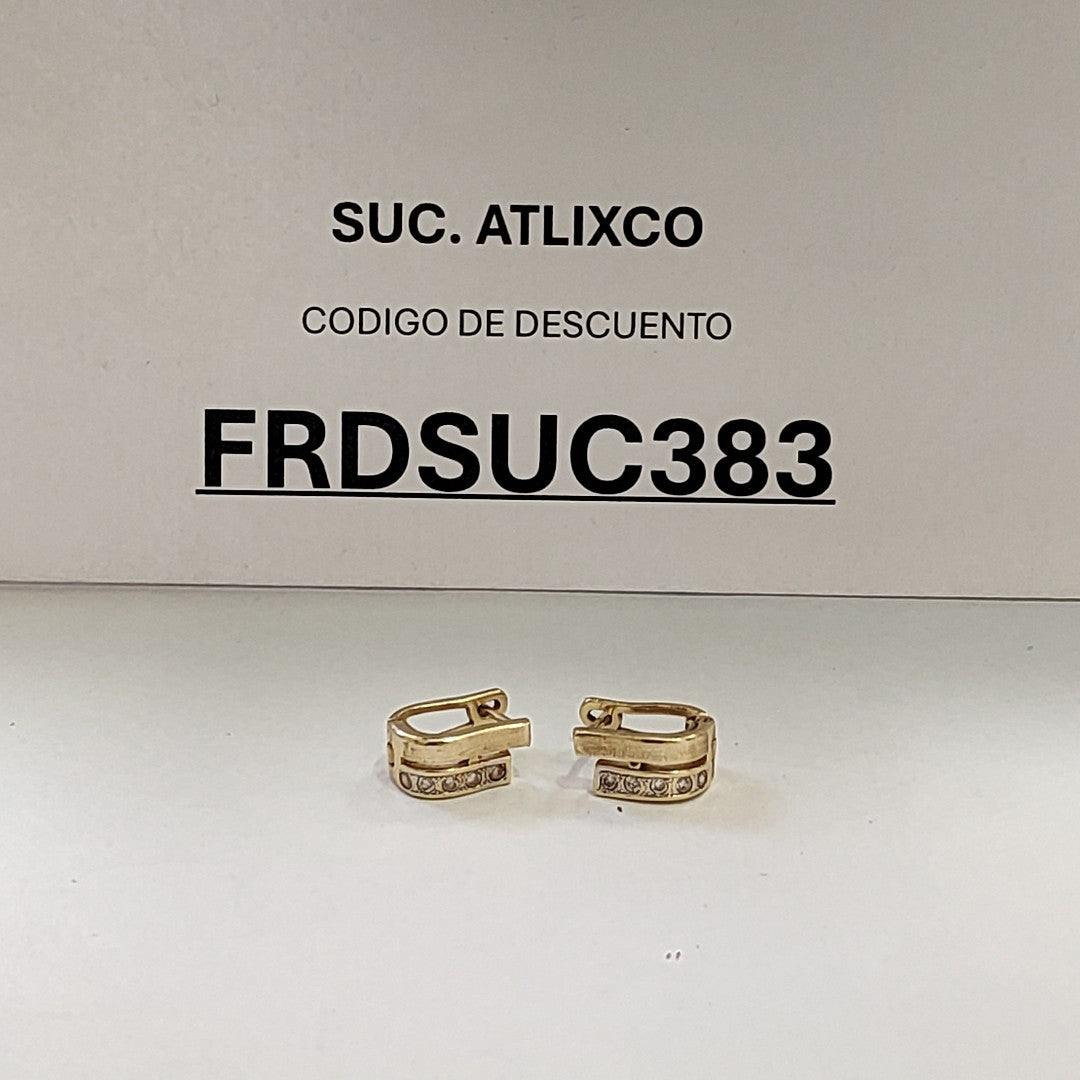 ARETES PAR ORO 14 K 3.9 GRMS (SEMINUEVO)