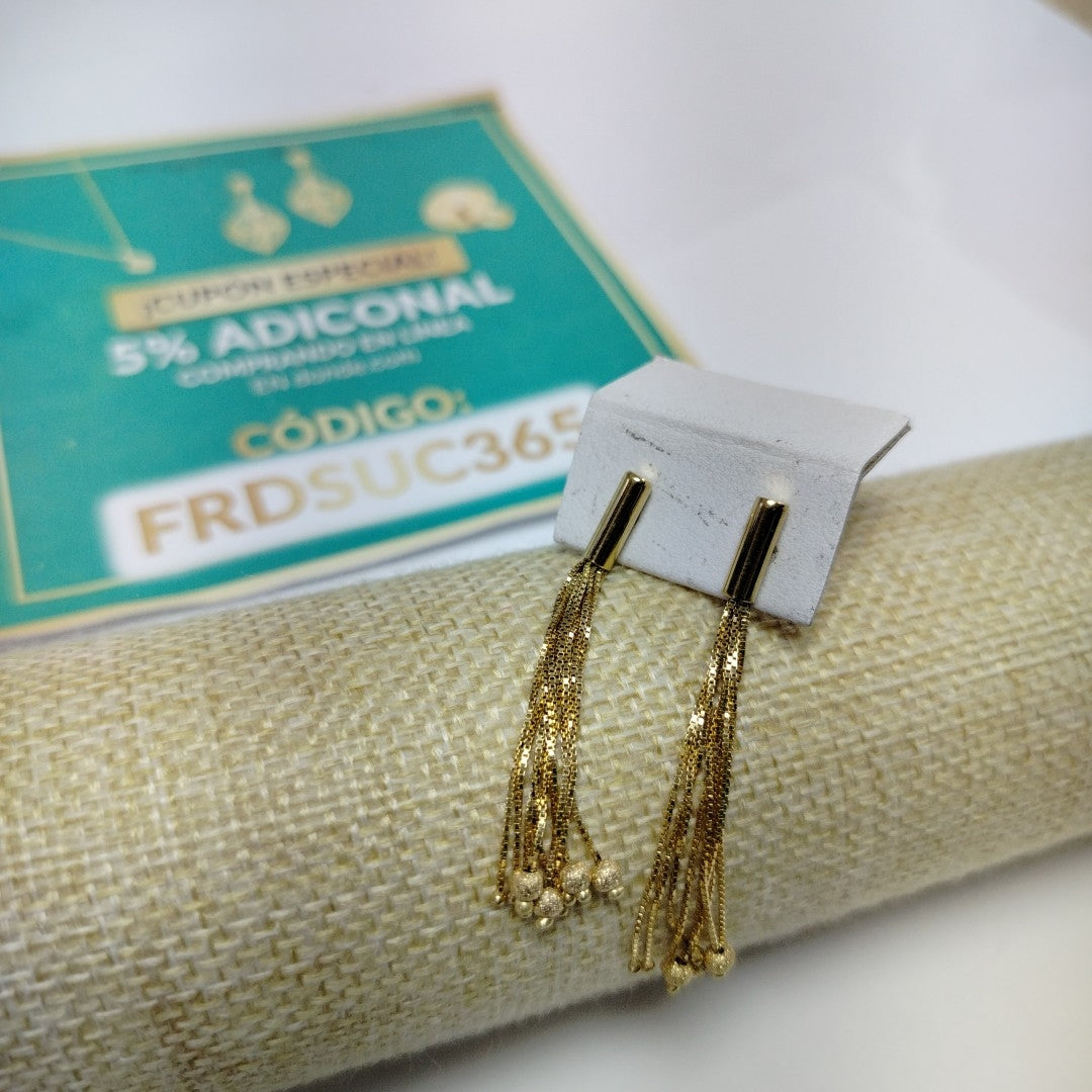 BROQUELES PAR ORO 14 K 4.9 GRMS (SEMINUEVO)
