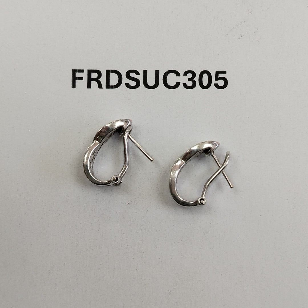 ARETES PAR ORO BLANCO 10 K 4.7 GRMS (SEMINUEVO)