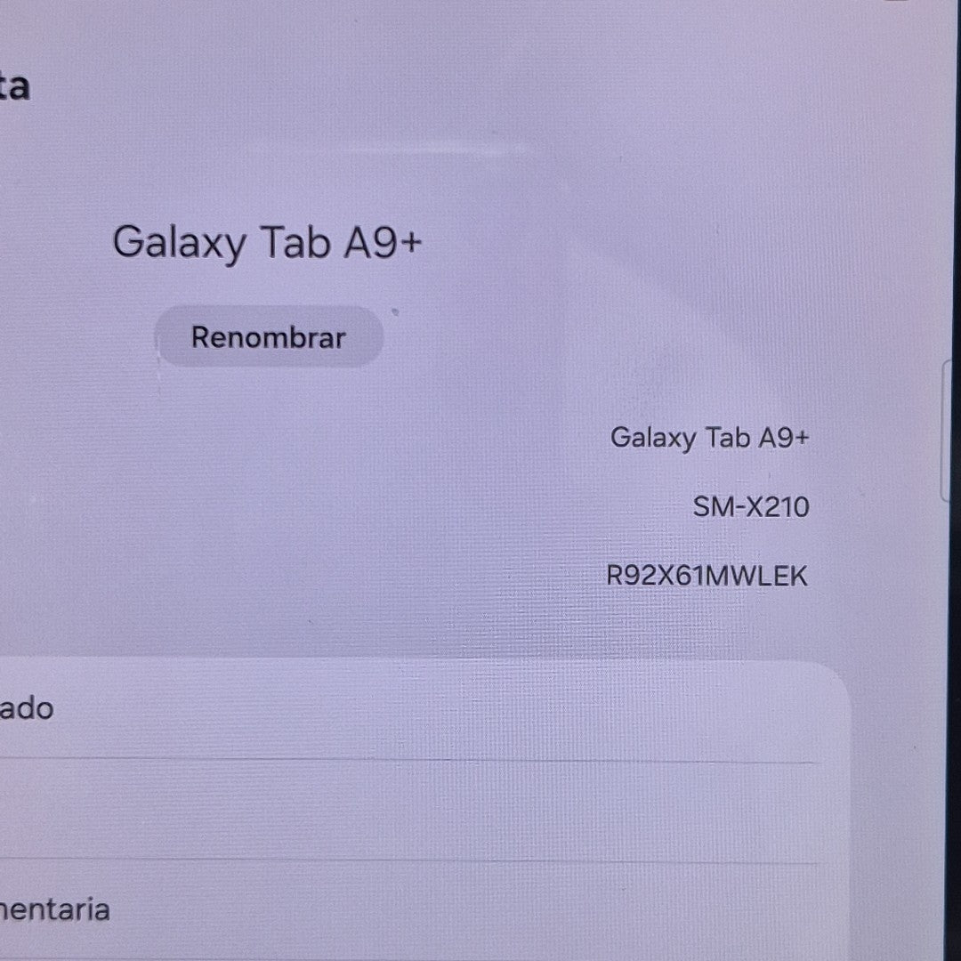 TABLETA SAMSUNG GALAXY TAB A9+ SM-X210 (2023) 128 GB 8 GB RAM (SEMINUEVO)