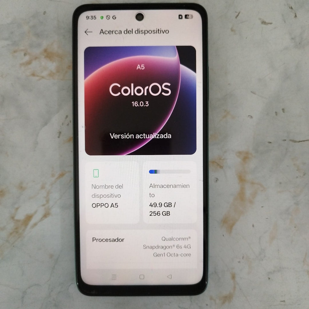 CELULAR OPPO A5 CPH2727 (2025) 256 GB 4 GB RAM (SEMINUEVO)