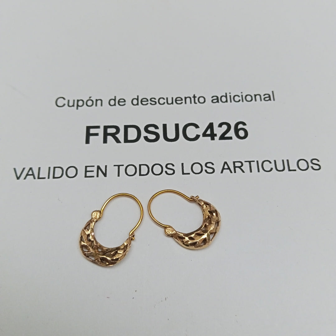 ARETES PAR ORO 10 K 1.2 GRMS (SEMINUEVO)
