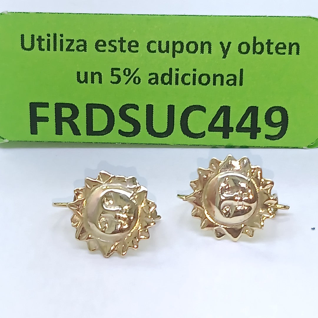 ARETES PAR ORO 14 K 1,30 GRMS (SEMINUEVO)