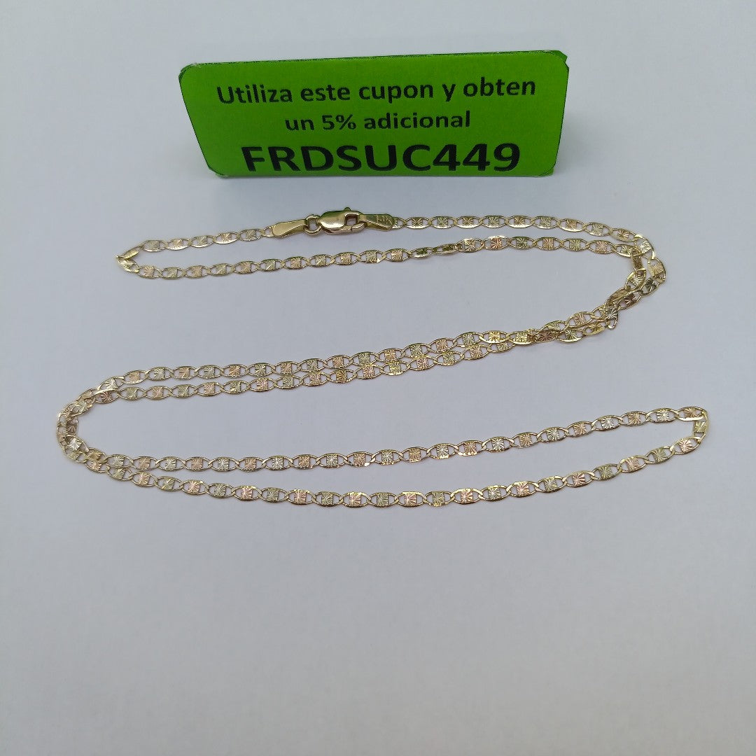 CADENA ORO, ORO COMBINADO 14 K 3.8 GRMS (SEMINUEVO)