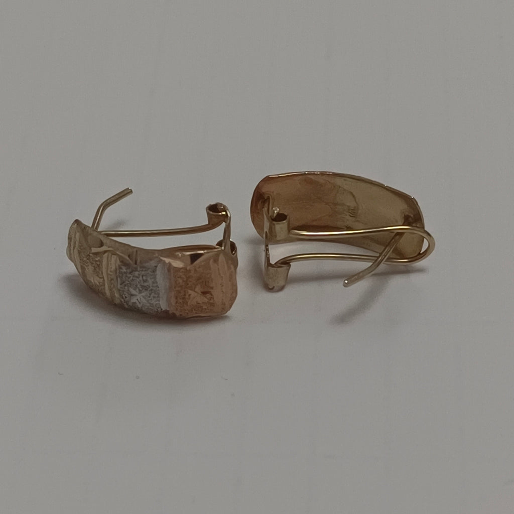 ARETES PAR ORO 14 K 1.2 GRMS (SEMINUEVO)