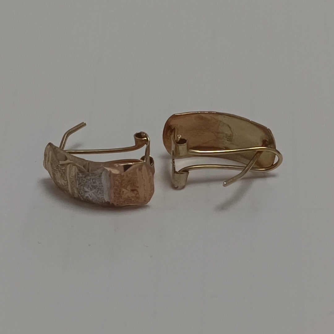 ARETES PAR ORO 14 K 1.2 GRMS (SEMINUEVO)