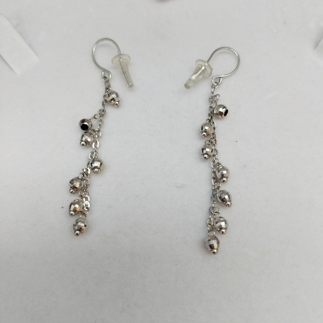 ARETES PAR ORO BLANCO 14 K 2,80 GRMS (SEMINUEVO)