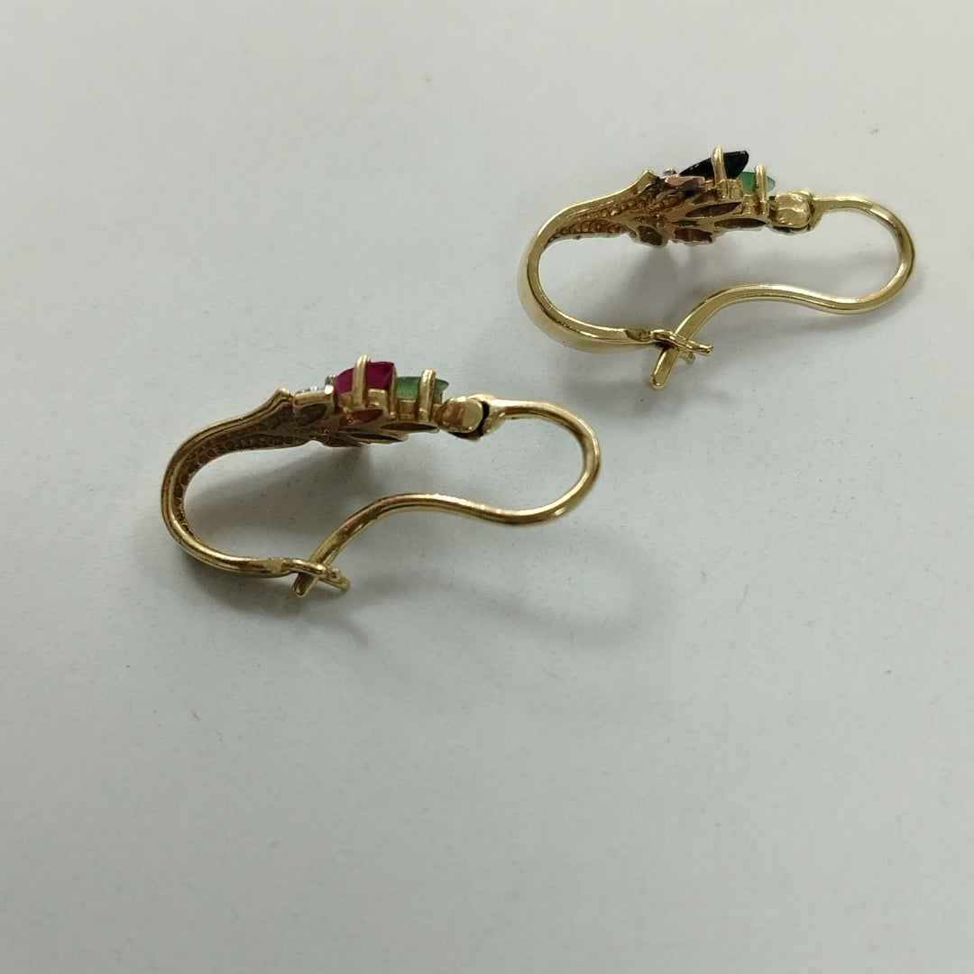 ARETES PAR ORO 14 K 3.5 GRMS (SEMINUEVO)