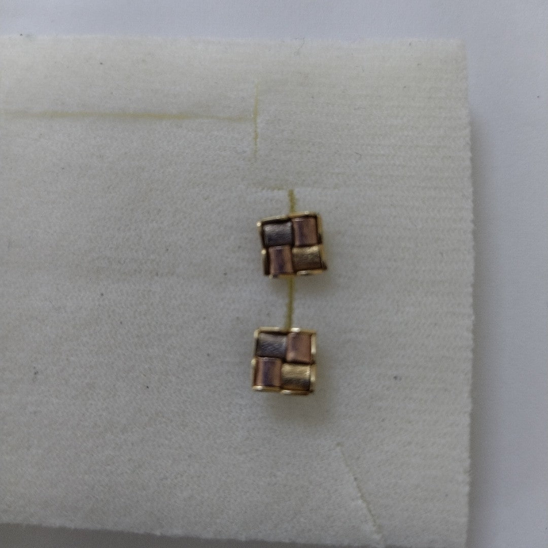 BROQUELES PAR ORO, ORO COMBINADO 14 K 1.3 GRMS (SEMINUEVO)