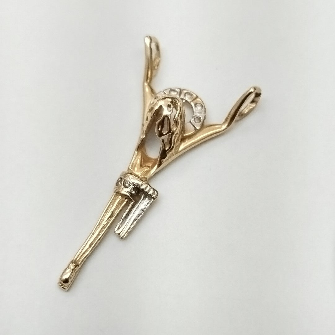 CRISTO OLIMPICO ORO 14 K 4.6 GRMS (SEMINUEVO)