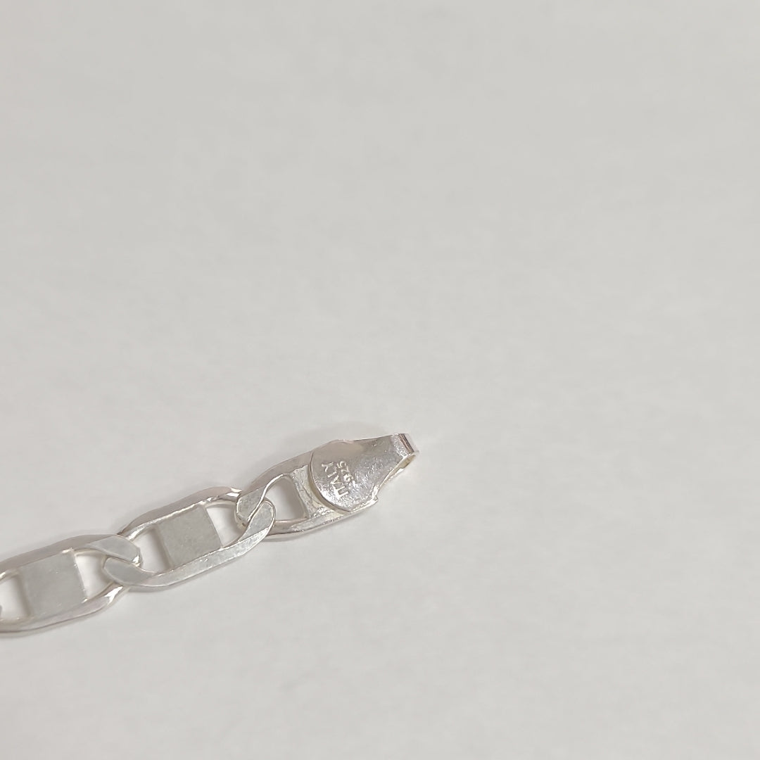 PULSERA TEJIDO ESPEJO PLATA .925 21 CM 7.8 GR (NUEVO)