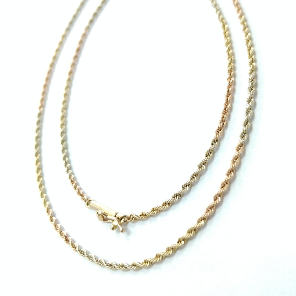 CADENA ORO, ORO COMBINADO 14 K 4.3 GRMS (SEMINUEVO)