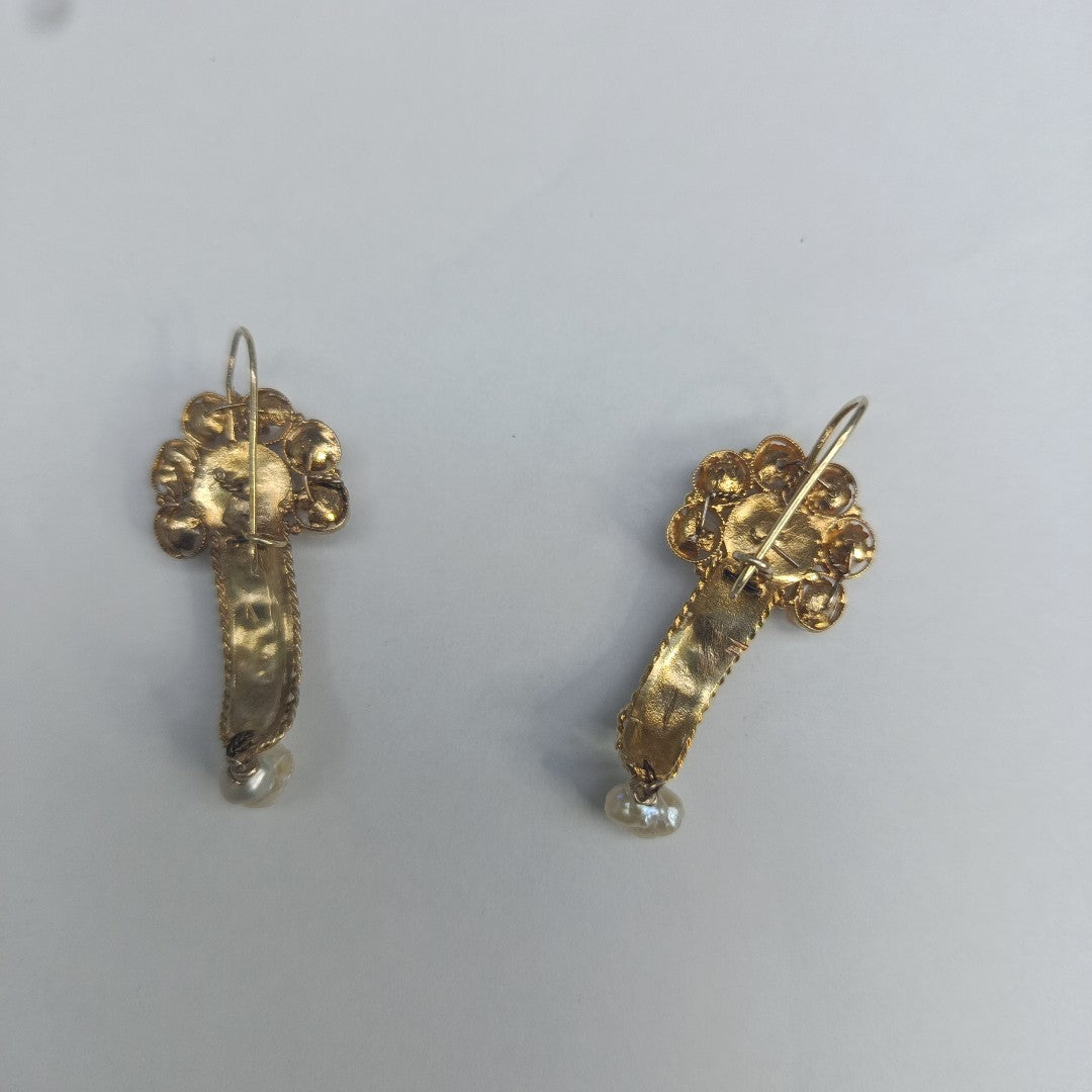 ARETES PAR ORO 10 K 8,60 GRMS (SEMINUEVO)