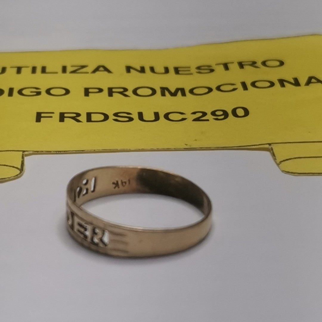 ANILLO DE GRADUACIÓN ORO 10 K 0.7 GRMS (SEMINUEVO)