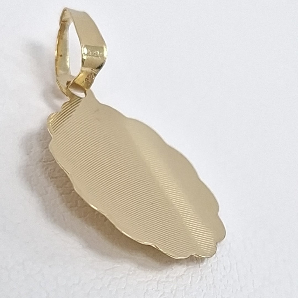 DIJE MEDALLA RELIGIOSA 14K 0.8 GR (NUEVO)