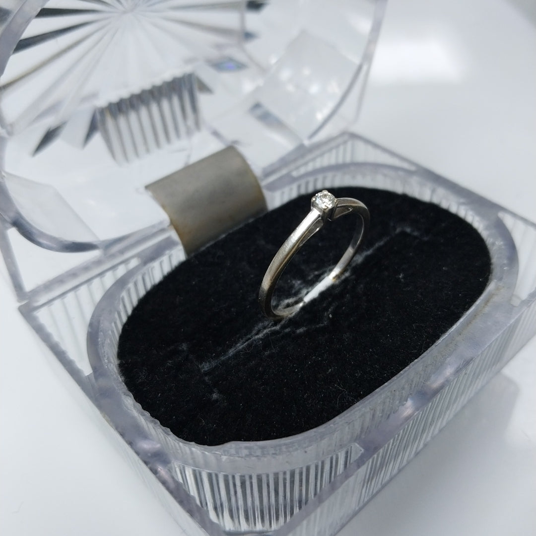 ANILLO ORO BLANCO 14 K 1.4 GRMS (SEMINUEVO)