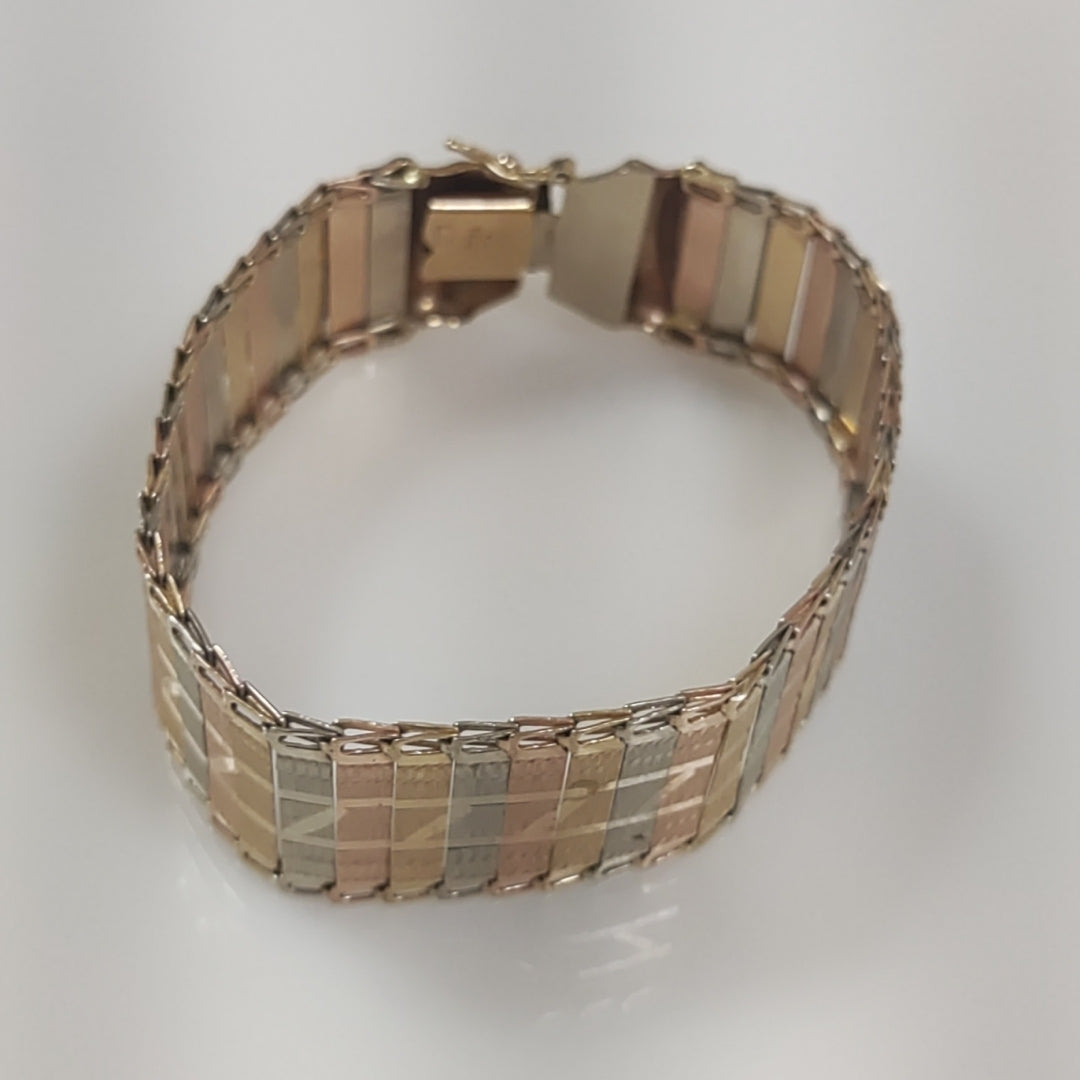 PULSERA ORO COMBINADO 14 K 16.5 GRMS (SEMINUEVO)