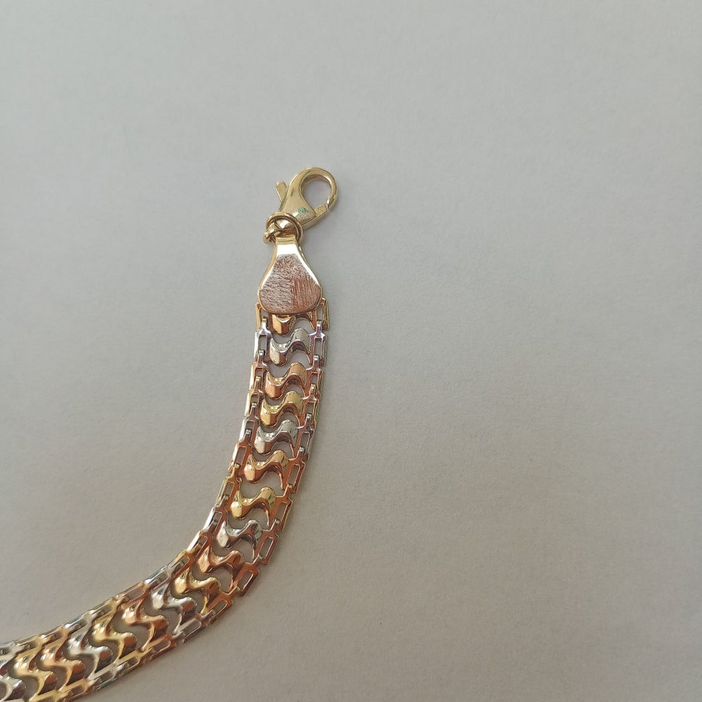 PULSERA ORO COMBINADO 14 K 5.2 GRMS (SEMINUEVO)