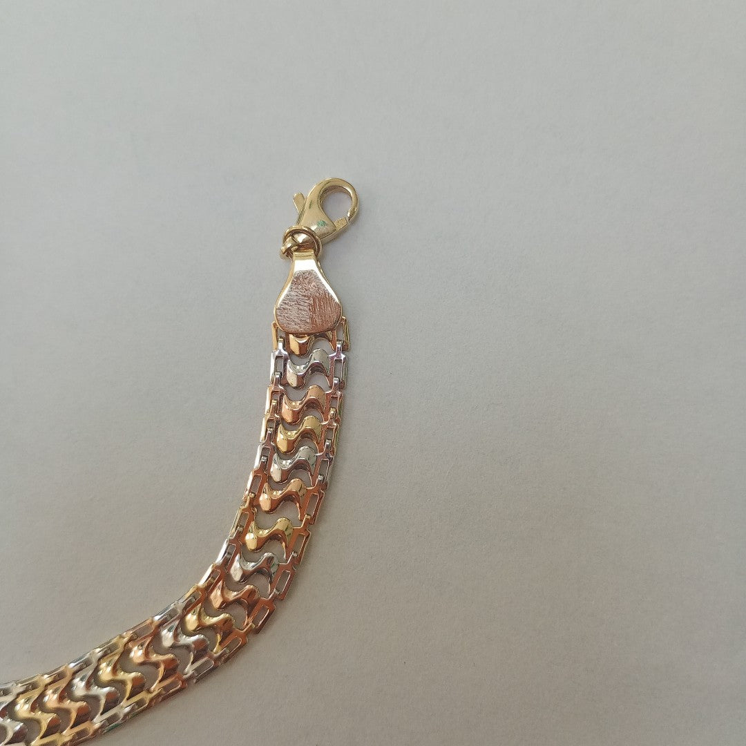 PULSERA ORO COMBINADO 14 K 5.2 GRMS (SEMINUEVO)