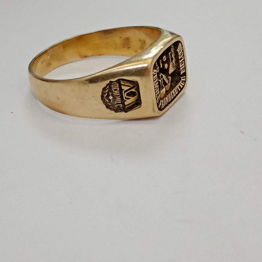 ANILLO DE GRADUACIÓN ORO 14 K 8,50 GRMS (SEMINUEVO)